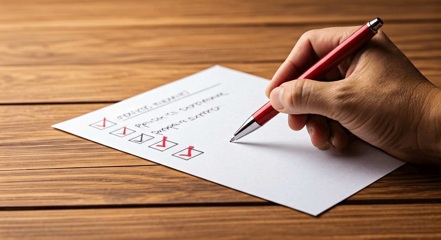 Checklist for selecting web hosting.