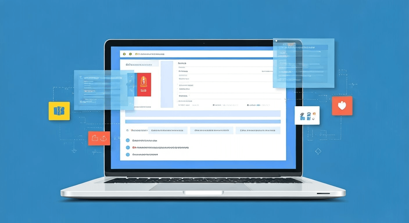 Digital art of setting up Google Ads campaign.