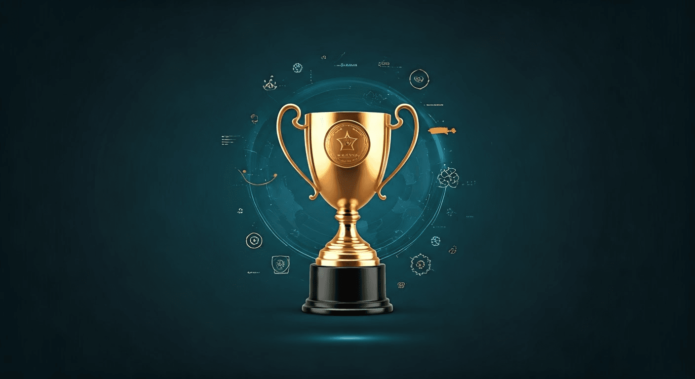 Trophy symbolizing marketing success